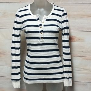 J.crew Stripe thermal Long sleeve tee